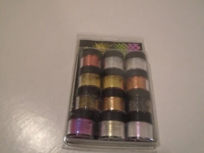 12 Powdered pigments in 3 gram bottles Pearl Ex Powdered Pigments Series USA - Image 1 of 3