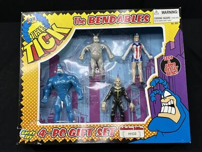 The Tick Bendables 4 件套可动人偶套装 Gordy 玩具 — 第 1/4 张图片