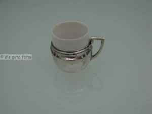 Antike - - - MOKKATASSE - mit HALTER aus SILBER 800 - Jakob Grimminger - - - - Bild 1 von 9