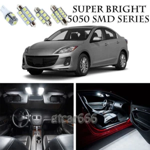Kit de paquete de luces domo mapa interior LED blancas 9X 5050 SMD para Mazda 3 2010-2013 - Imagen 1 de 8