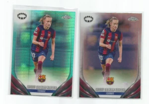 CAROLINE GRAHAM  HANSEN 2024 TOPPS CHROME UEFA WOMENS SOCCER AQUA PRIZM & REF 32 - Picture 1 of 1