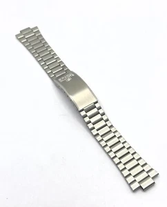 Seiko NOS Vintage Quartz 21mm x 9mm Stainless Steel Watch Bracelet - Picture 1 of 7