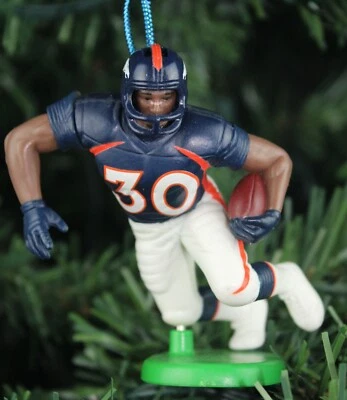 Terrell Davis Denver Broncos Christmas Tree Ornament 3" Blue Jersey Football - Изображение 1 из 2