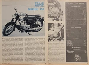 Suzuki 150 S32-2 1965 motocicleta 3pg artículo de prueba - Imagen 1 de 1