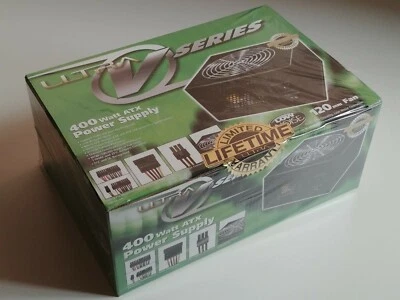 ULTRA V Series 400 Watt ATX Power Supply NEW NIB Sealed Gamer Computer Build - Image 1 of 4