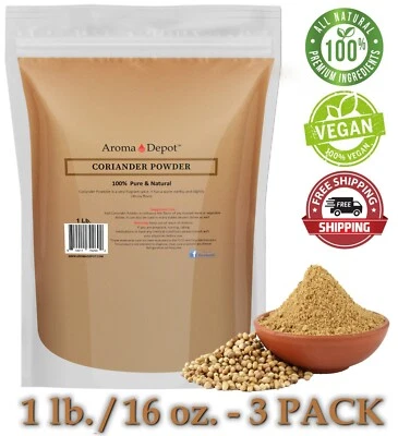 Coriander Seed Powder 3 lbs. (x3 Individual -1lb) cilantro en Polvo Fresh Ground — 第 1/4 张图片