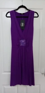 Melrose New Purple Jewel Embellished Jersey Midi Dress Size 12 - Picture 1 of 6