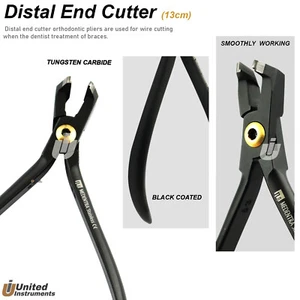 Dental Ligature Pin Wire Distal End Cutter TC Black Coated Ortho Care Technology - Picture 1 of 7