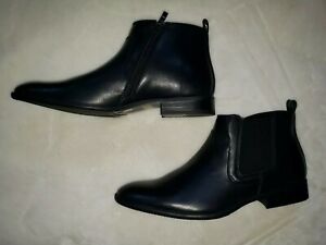 Adolfo Zacky Chelsea Black Ankle Boot Men's Nice Dress Shoe Size 8 (S4)