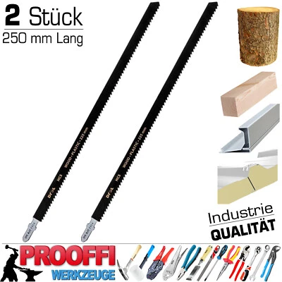 2 x Stichsägeblatt Stichsäge 250mm Extra Lang T-Schaft Bosch Aufnahme Holz PVC - Bild 1 von 4