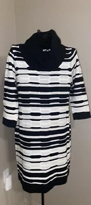 New Directions Dress Black And White Size Large - Picture 1 of 6