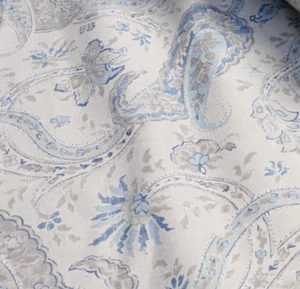 Tela Richloom Azul Floral Paisley Platino Colección 54" POR Lino Look EE. UU. - Imagen 1 de 8