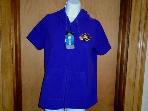 East Carolina Pirates Women's Short Sleeve Full Zip Polar Fleece Hoodie M NWT Cover