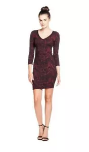 Plenty By Tracy Reese 120361 Womens 3/4 Sleeve V-Neck Bodycon Mini Dress Size 6 - Picture 1 of 2