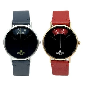 Oskar Emil Classic MYSTIC Qualität ausgefallen keine Uhr rot/blau Lederarmband - Bild 1 von 9