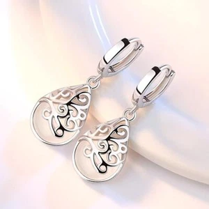 925 Silber Opal Blume Ohrstecker für Damen Antiallergie Trendy Geschenk - Bild 1 von 26