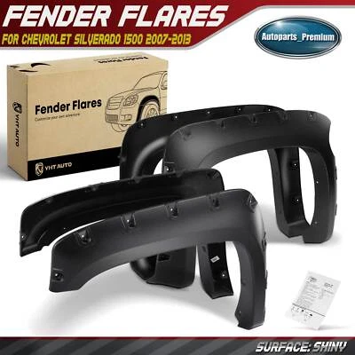 4 brotes de guardabarros estilo bolsillo delantero y trasero para Chevrolet Silverado 1500 07-13 Foto 1 de 4