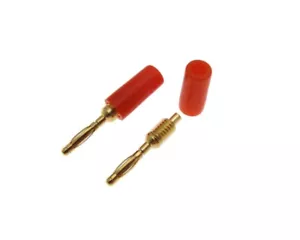 Soldadura en tapón de plátano de 2 mm - rojo - paquete de 2 - Imagen 1 de 1