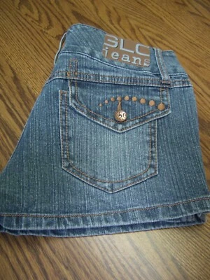 Женские джинсы GLO темно-синий хлопок джинсы шорты/6 карманов/низкая талия, размер 5 - Изображение 1 из 4