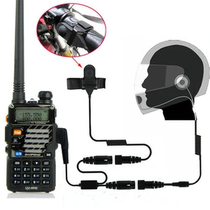 Motorcycle Helmet Headset Earpiece for Baofeng UV5R BF888s H777 HYT TYT Radio - Afbeelding 1 van 9