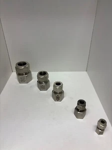 Stainless 316L Imperial x Imperial BSPT Female Connector (1/4" OD - 1" OD) - Picture 1 of 2