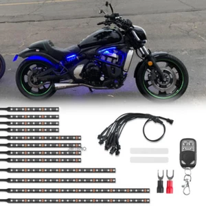 For Kawasaki Vulcan VN 800 900 1500 12Pcs Motorcycle RGB Underglow Lights Strips - Picture 1 of 15