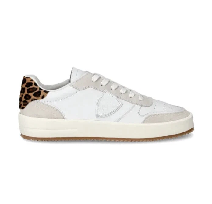 Sneakers Philippe Model donna Nice Low VNLD VA02 bianche Leopard - Immagine 1 di 4