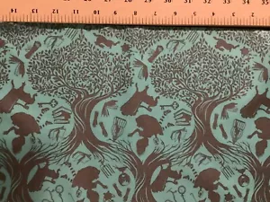 FAT Quarter DESIGNER COTTON Fabric Piece Quilting Art down the rabbit hole - Picture 1 of 1
