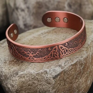 Pulsera Magnética Cobre - Brazalete Energético Terapia Dolor Artritis - Árbol de la Vida - Imagen 1 de 6