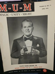 Floyd Edwin Brown Sr. Issue MUM Magazine 1974 Vol. 63 No. 11 - Picture 1 of 1