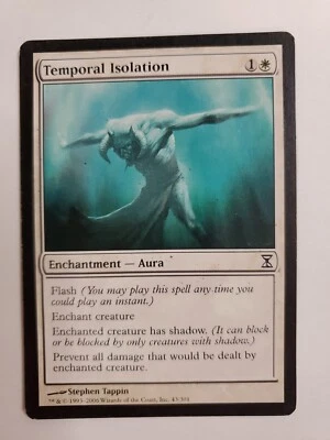 MTG Magic The Gathering Card Temporal IsolationEnchantment Aura White Time Spir - Image 1 of 2