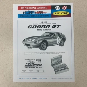 SLOT CAR Shelby COBRA GT Daytona Coupe K&B Data Sheet Model Racing Car 8.5”x11” - Picture 1 of 6