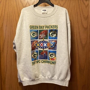 Vintage Green Bay Packer 1998 Super Bowl 32 Sweatshirt Men’s XL 97 NFC Champion - Picture 1 of 11