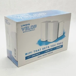 Linksys Velop VLP0103P-SC Weiß Dual Band AC3700 Mesh WLAN Router Bundle Neu - Bild 1 von 7