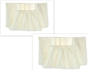 2 Vintage 1970s Creamy White Pinch Pleat Drapes Curtains Panels Sheer Ivory - Picture 1 of 4