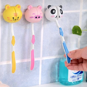 1PC, Cute Cartoon Animal Head Toothbrush Holder Stand Cup, Screw Installation - Picture 1 of 5