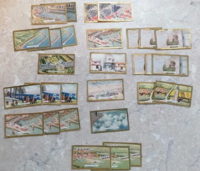 NICOLAS SARONY CIGARETTE CARDS - X 28 A DAY ON THE AIRWAY   1928 - Image 1 of 4