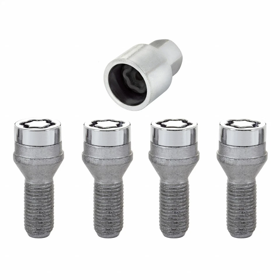McGard Wheel Lock Bolt Set For BMW X3/740i 2011-2019 M14x1.25 | 4-Pack | Chrome - Image 1 of 4