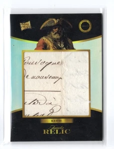 2025 Pieces of the Past Pirates Captain Kidd HISTORIC JUMBO HANDWRITING RELIC c - Picture 1 of 1