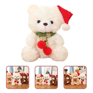 Plush Bear Doll Festival Tabletop Decoration Christmas Party Ornament Gift - Picture 1 of 10