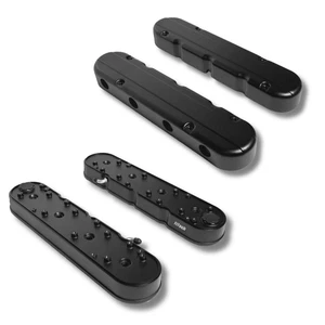FiTech, cubiertas lisas de válvula de motor LS, con soportes de bobina, acabado negro - Imagen 1 de 10