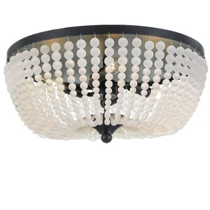 Rylee 4 Light Matte Black Ceiling Lamp - 18.5'' W x 7.5'' H Black 18.5'' W x 7.5 - Picture 1 of 4