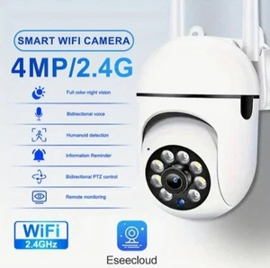360° WLAN Kamera Full HD Nachtsicht App Steuerung 2-Wege-Audio Outdoor NEU - Picture 1 of 5