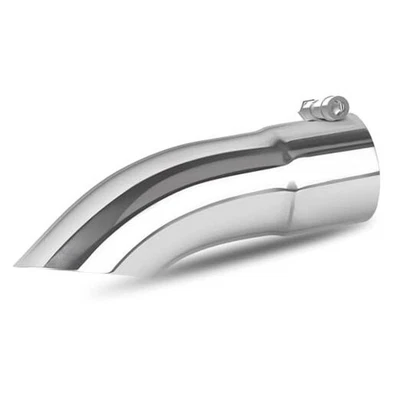  Punta de escape de 2,5 pulgadas de entrada de acero inoxidable de 2,5" x 2,5" x 9" plateada Foto 1 de 4