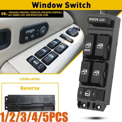 Front Power Window Switch Master for GMC Sierra 1500 Yukon/Yukon XL 2000-021-5x - Image 1 of 4