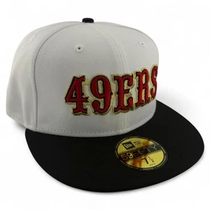 Cappello aderente New Era San Francisco 49ers NFL 2 toni glitter scritta logo 59FIFTY - Foto 1 di 7