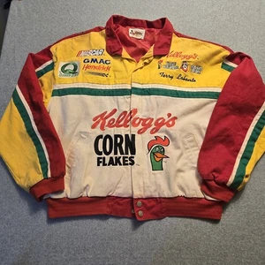 Vintage Kellogg's NASCAR Jacket Mens XL Racing Hendrick Corn Flakes 90s - Picture 1 of 23