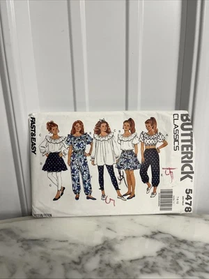 Top, falda, pantalones y leggings Butterick para niñas patrón 5478 talla 7-8-10 SIN CORTAR Foto 1 de 3