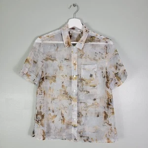 Allsaints Multi Shirt Womens Pocket Short-sleeved UK 10 US 6 EU 38 SKU 32 - Picture 1 of 11