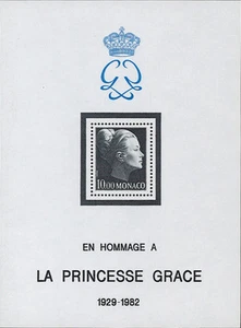 MC83: MONACO Trauerblock "Tribute to Princess Grace of Monaco" 1983 NEU - Bild 1 von 1
